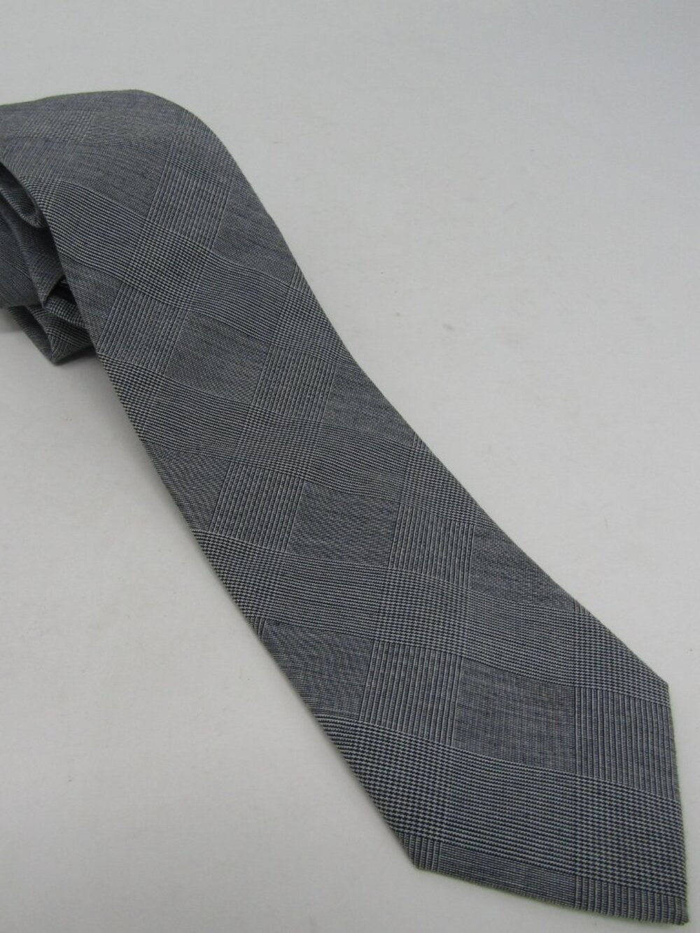 • J.Crew Men's Gray Glen Plaid Prince of Wales 100% Cotton Necktie Classic